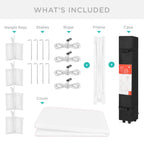 One-Person Setup Instant Pop Up Canopy w/ Case, 4 Weight Bags - 8x8ft