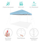 One-Person Setup Instant Pop Up Canopy w/ Case, 4 Weight Bags - 8x8ft