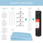 One-Person Setup Instant Pop Up Canopy w/ Case, 4 Weight Bags - 8x8ft