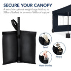 Pop Up Party Tent Canopy w/ 1-Button Easy Setup - 10x20ft