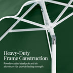 7.5ft Patio Market Umbrella,Wavy Trim, UV-Fade-Resistant, Crank & Tilt