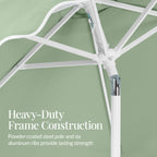 7.5ft Patio Market Umbrella,Wavy Trim, UV-Fade-Resistant, Crank & Tilt