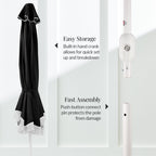 9ft Boho Fringe Umbrella  Tilt, UPF50+, Steel Pole