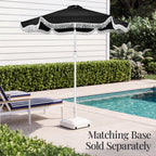 9ft Boho Fringe Umbrella  Tilt, UPF50+, Steel Pole
