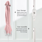 9ft Boho Fringe Umbrella  Tilt, UPF50+, Steel Pole