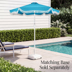 9ft Boho Fringe Umbrella  Tilt, UPF50+, Steel Pole