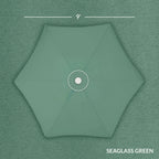 9ft Boho Fringe Umbrella  Tilt, UPF50+, Steel Pole